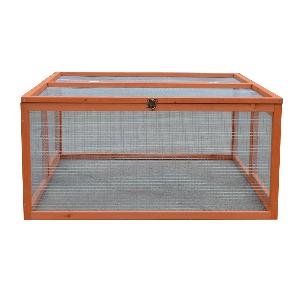 Outdoor Indoor Small Animal Cage Wooden Chicken Coop Run Cage with Galvanized Wire Mesh