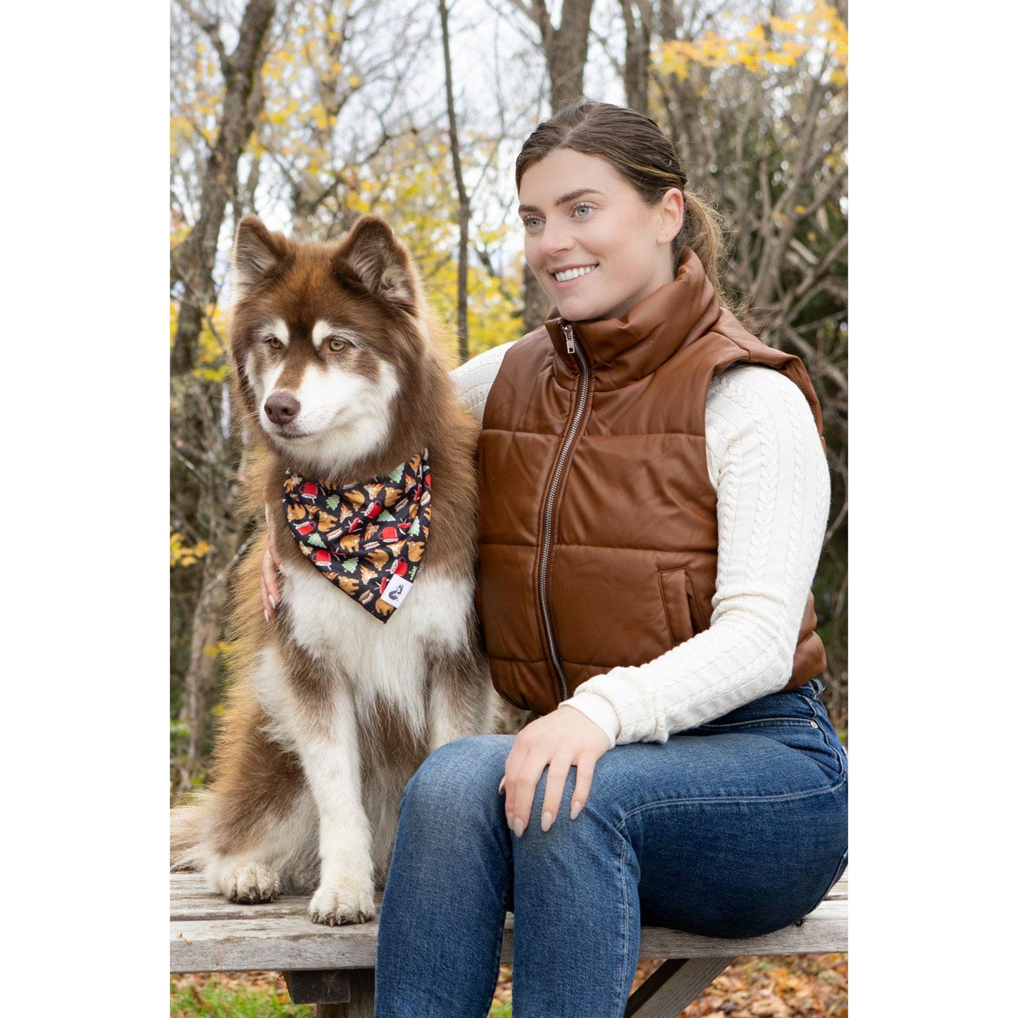 TD Woodland Tales Dog Bandana Stylish Pet Clothes for Canine Fashionistas