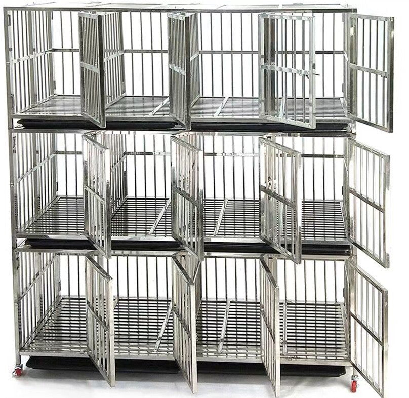 United States WAREHOUSE 7 DAYS to DOOR Metal and Glass Puppy Whelp Ing Box Large Aluminum Dog Elevated Whelp Ing Box with Fence