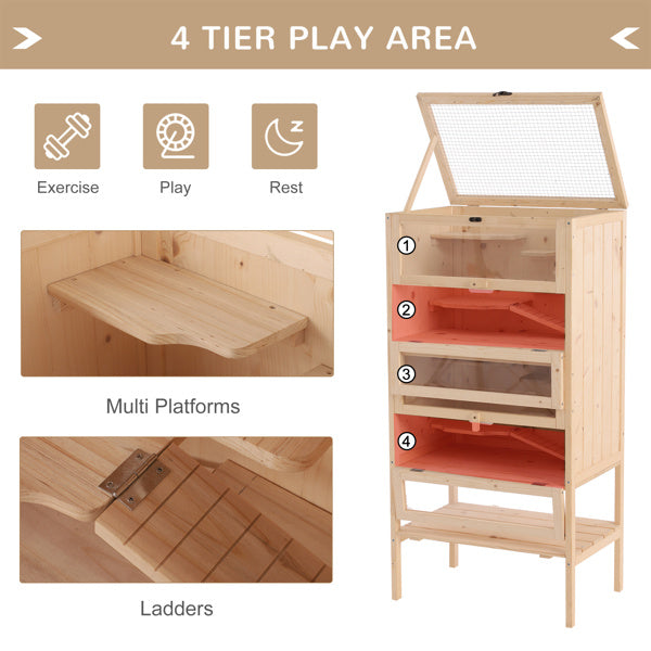 Wooden Hamster Cage Mice Habitat Rat Habitat