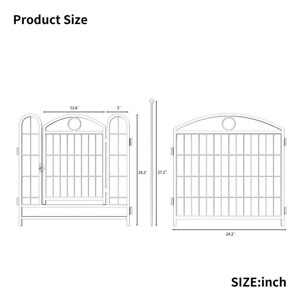 Dog Playpen Indoor 24 Inch 8 Panels Metal Dog Pen Pet Fence Outdoor Exercise Pen with Doors, Heavy Duty Dog Fence Puppy Pen