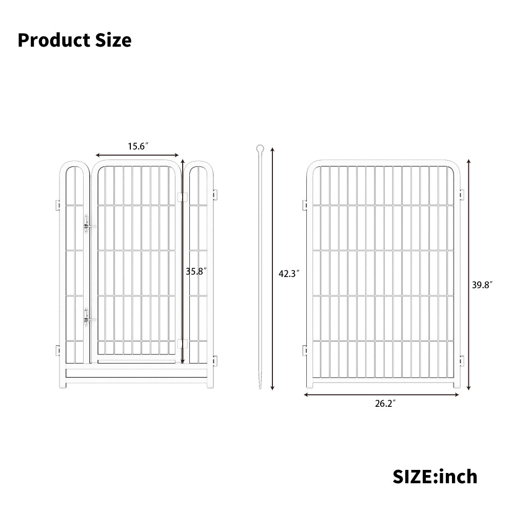 Dog Playpen 8 Panels 40" Height Heavy Duty Dog Fence Puppy Pen for Large Medium Small Dogs