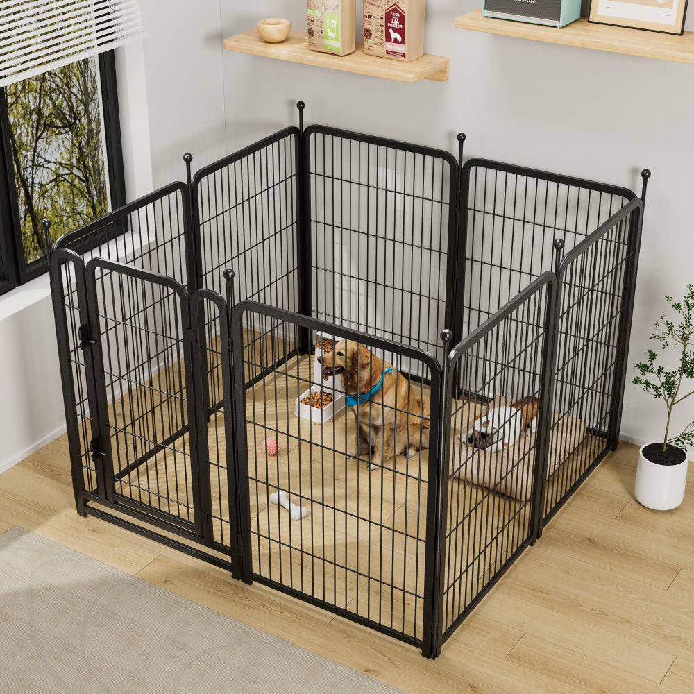 Dog Playpen 8 Panels 40" Height Heavy Duty Dog Fence Puppy Pen for Large Medium Small Dogs