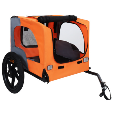 Utdoor Heavy-Duty 16-Inch All Terrain Wheels Collapsible Dog Cargo Carrier Cart for Bicycles Foldable Pet Bike Trailer Universal