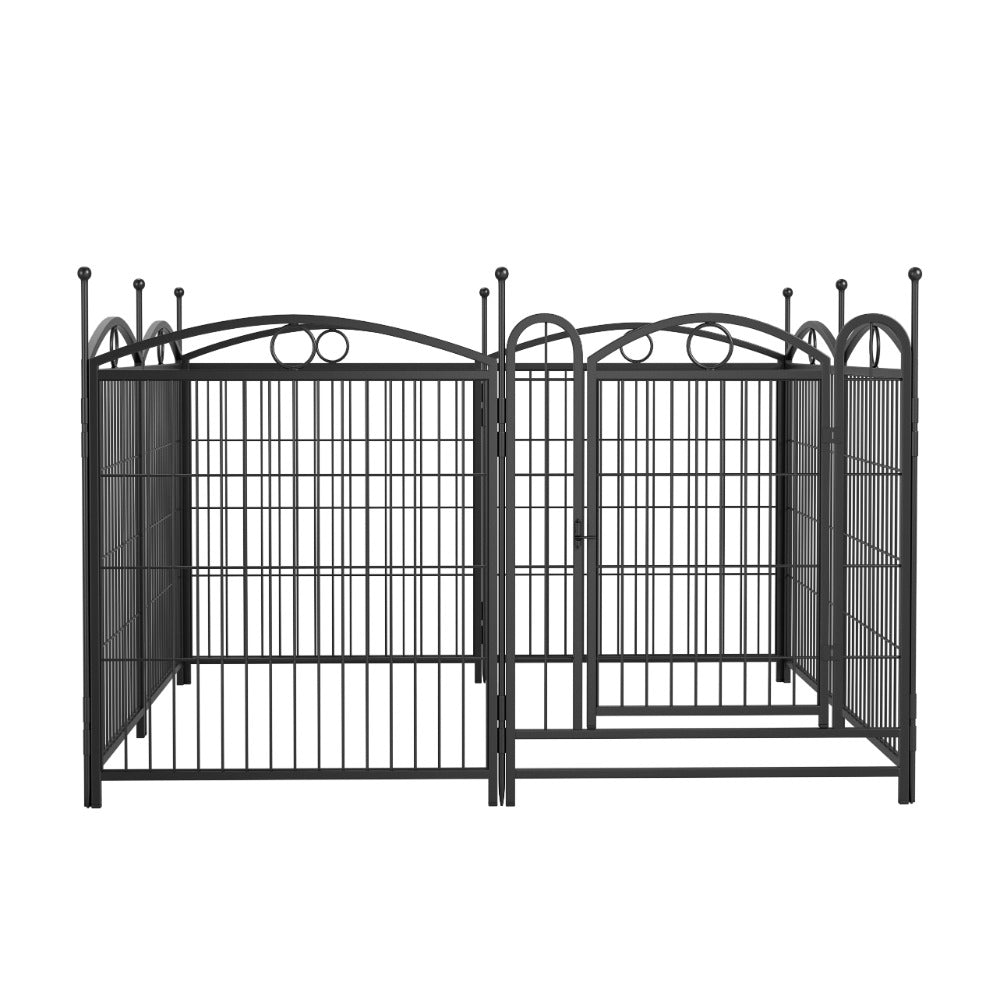 Dog Playpen Indoor 32 inch 8 Panels Metal Dog Pen Pet Dog Fence Outdoor Exercise Pen with Doors