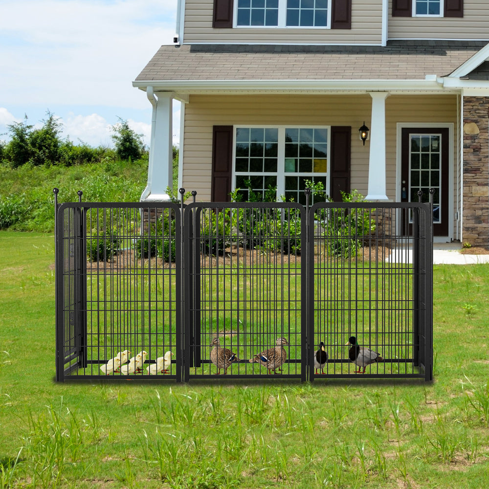 Dog Playpen 8 Panels 40" Height Heavy Duty Dog Fence Puppy Pen for Large Medium Small Dogs