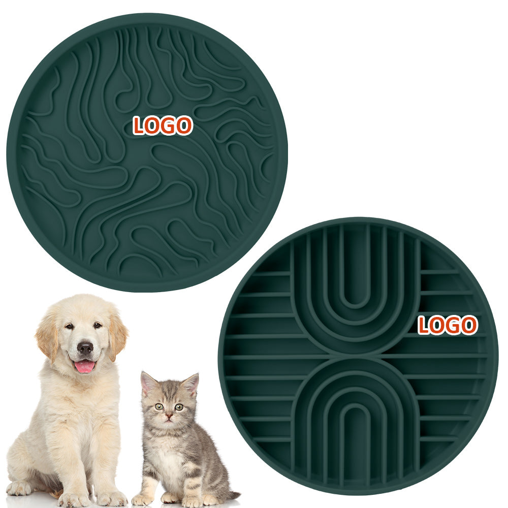 Compact 2-in-1 3D Anti-Choking Silicone Slow Feeder Lick Mat Bowl for Dry or Wet Dog Food