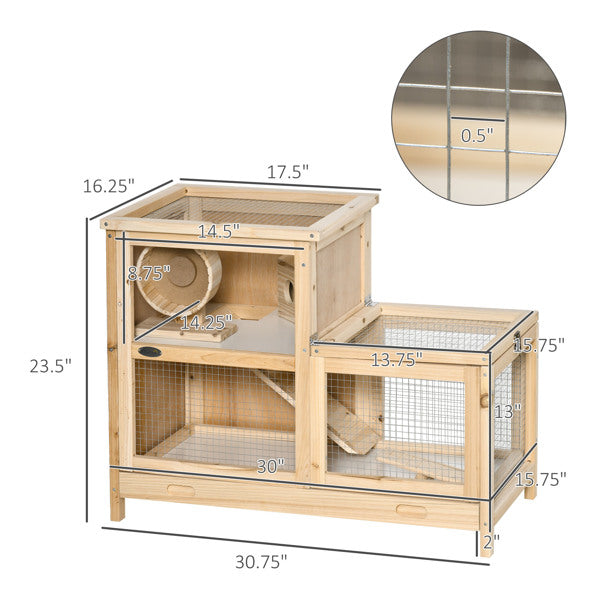 Wooden Hamster Cage