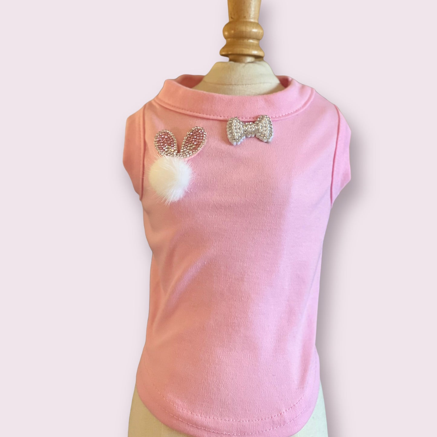 TD Classic Style XS-XL Fuzzy Easter Bunny Dog T-Shirt/Coverall Winter/Summer Polyester Cloth Pet Accessory
