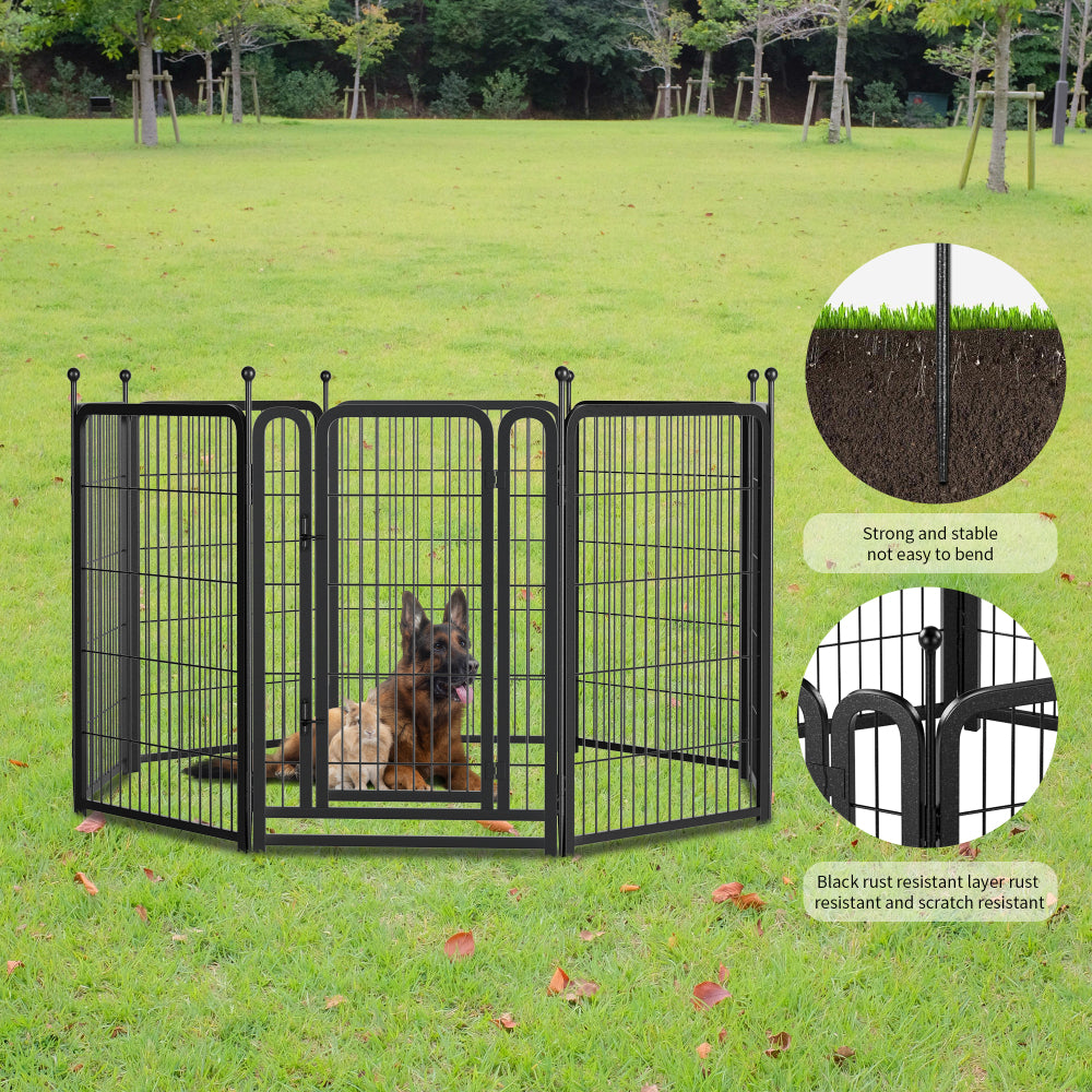 Dog Playpen 8 Panels 40" Height Heavy Duty Dog Fence Puppy Pen for Large Medium Small Dogs