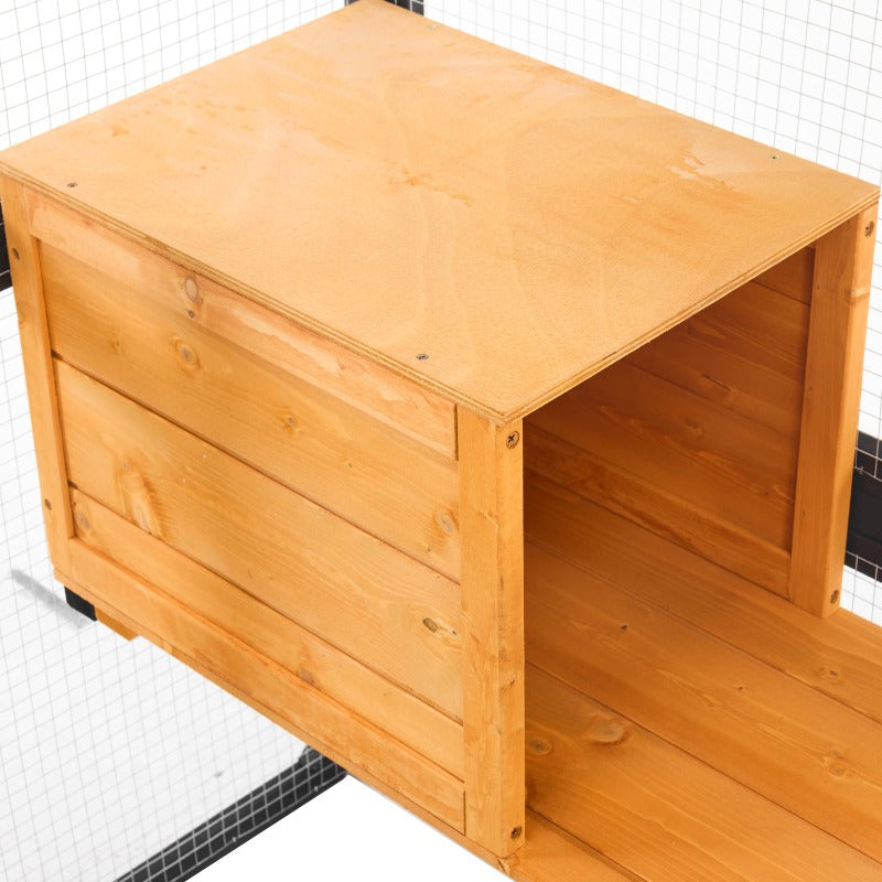 Outdoor Cat House, DIY Cat Enclosure, Cat Catio with Double Enter Doors, 62.8"L X 32.2"W X68.5"H Balcony Cat Playpen