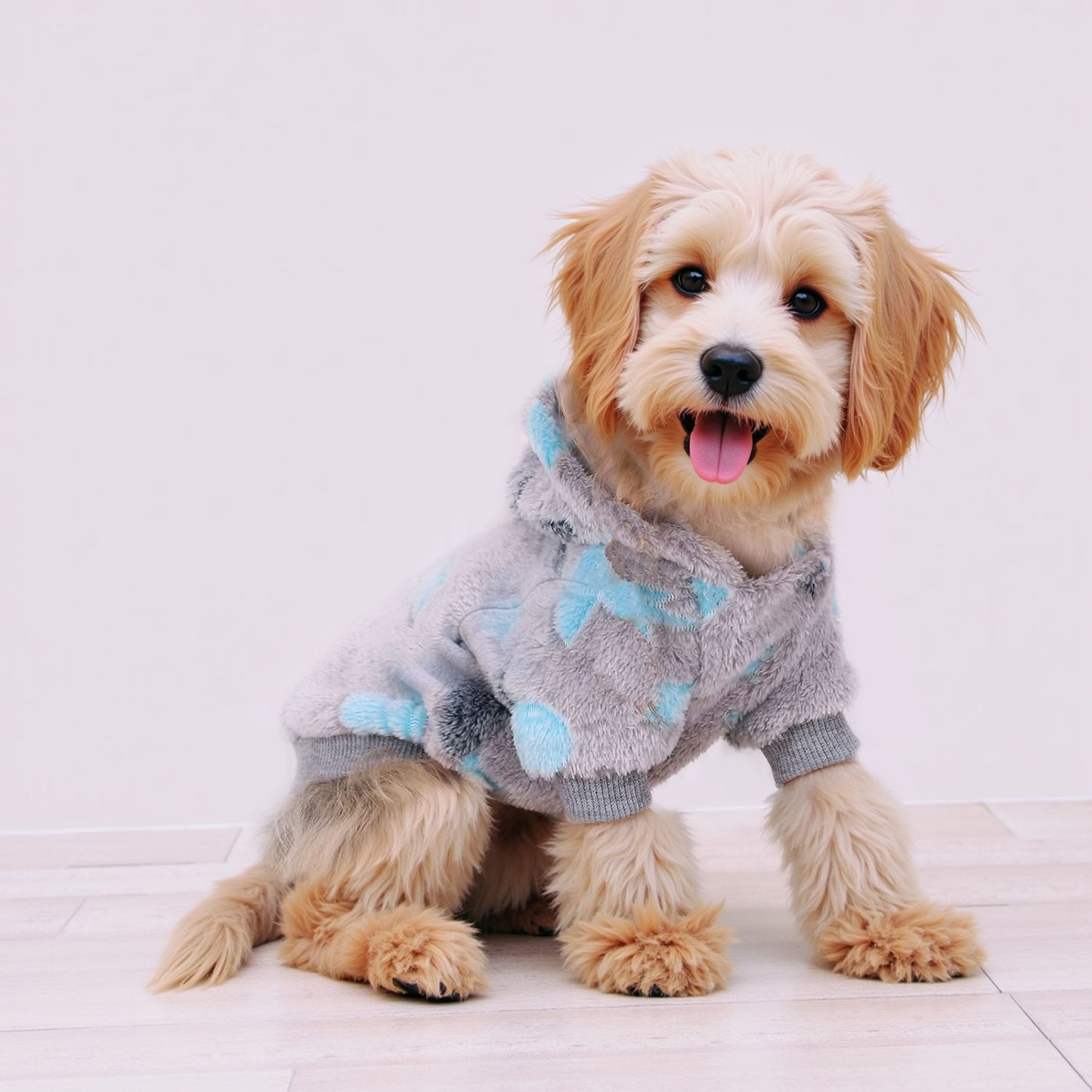 Warm Winter Dog Hoodie Soft Velvet Puppy Sweater Reflective Breathable