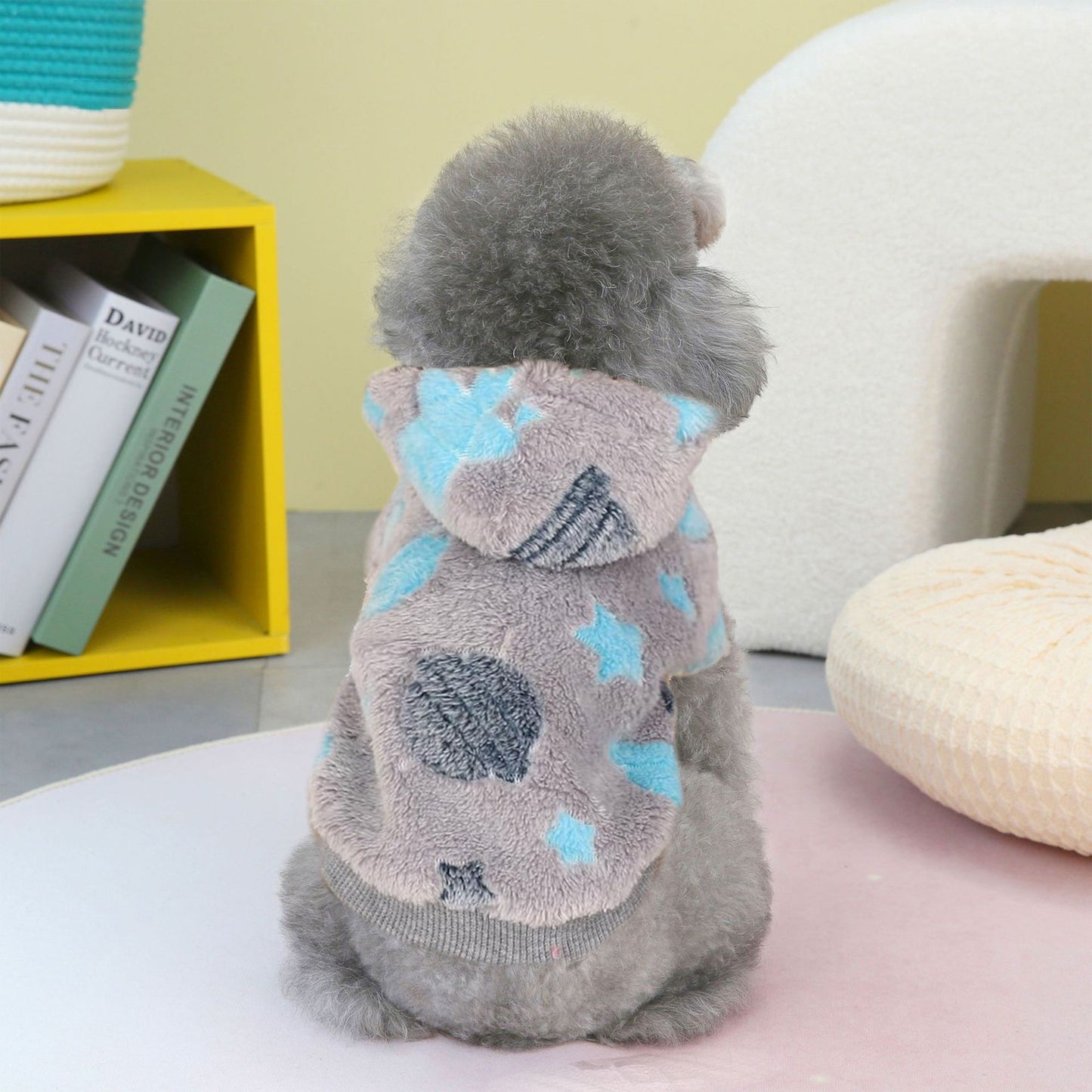 Warm Winter Dog Hoodie Soft Velvet Puppy Sweater Reflective Breathable