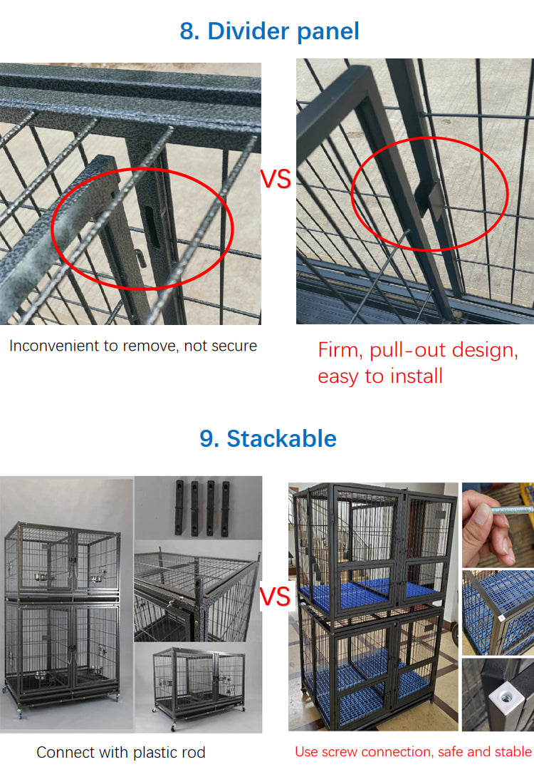 United States WAREHOUSE 7 DAYS to DOOR Metal and Glass Puppy Whelp Ing Box Large Aluminum Dog Elevated Whelp Ing Box with Fence