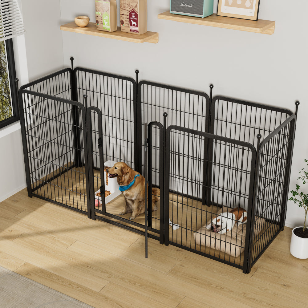 Dog Playpen 8 Panels 40" Height Heavy Duty Dog Fence Puppy Pen for Large Medium Small Dogs