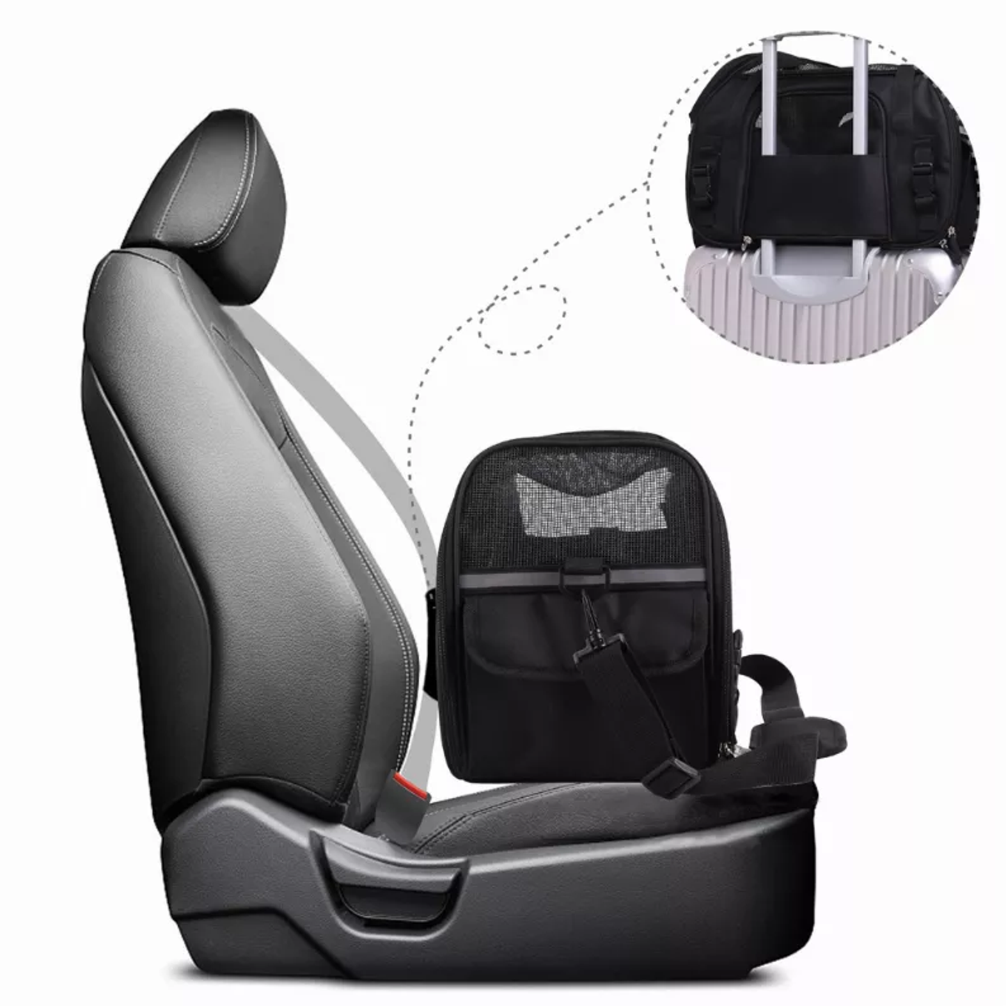 TD JESPET Airline Approved Cat and Dog Carrier Soft-Sided Collapsible Travel Handbag for Small Dogs Cats Car Seat Pet Carrier