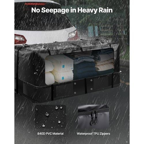 W2B Waterproof Hitch Cargo Carrier Bag 46.65 X 20.08 X 19.69 in (12 Cubic Feet) Pet Carriers