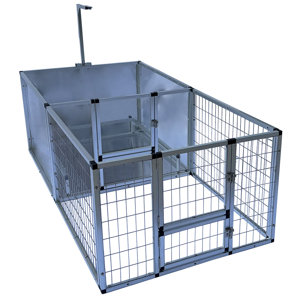 United States WAREHOUSE 7 DAYS to DOOR Metal and Glass Puppy Whelp Ing Box Large Aluminum Dog Elevated Whelp Ing Box with Fence