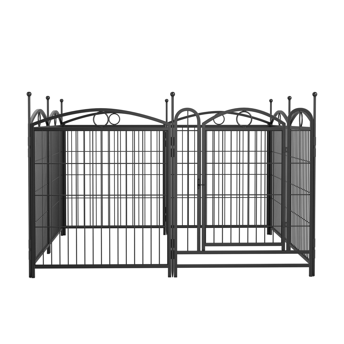 Dog Playpen Indoor 32 inch 8 Panels Metal Dog Pen Pet Dog Fence Outdoor Exercise Pen with Doors