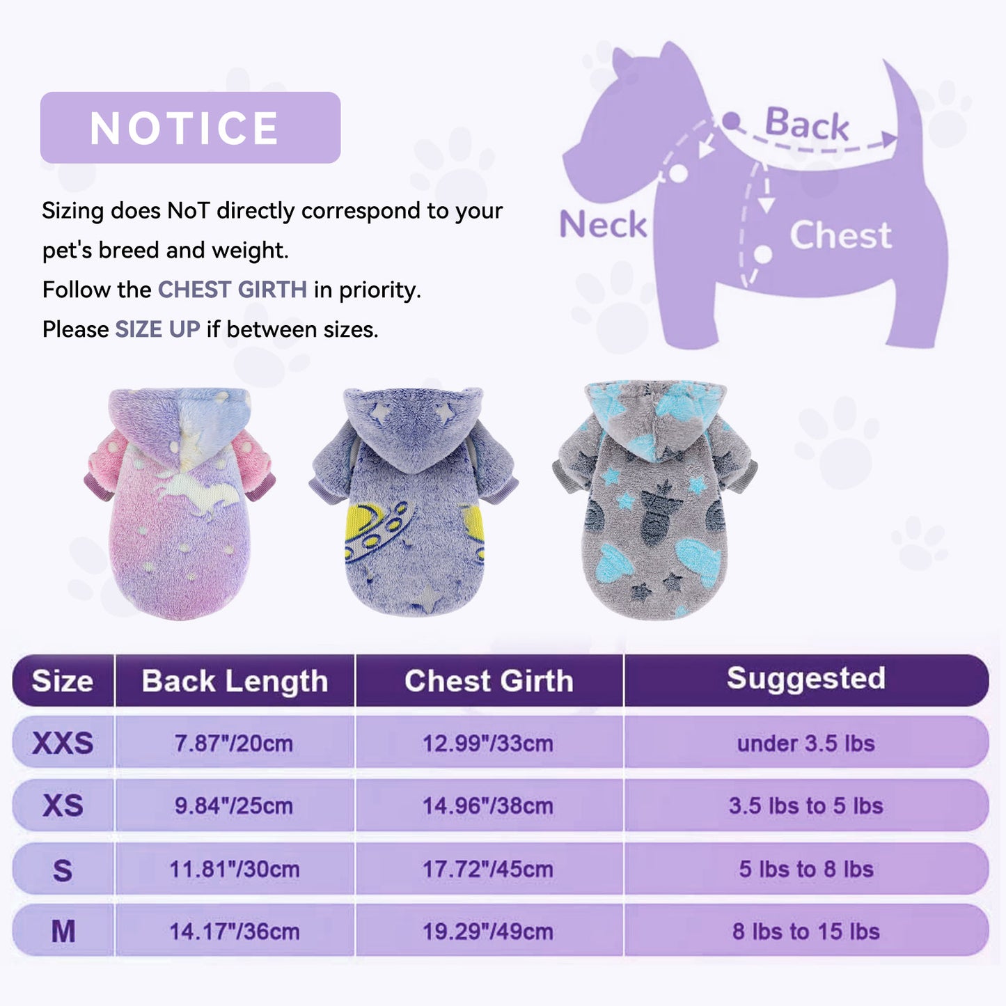 Warm Winter Dog Hoodie Soft Velvet Puppy Sweater Reflective Breathable