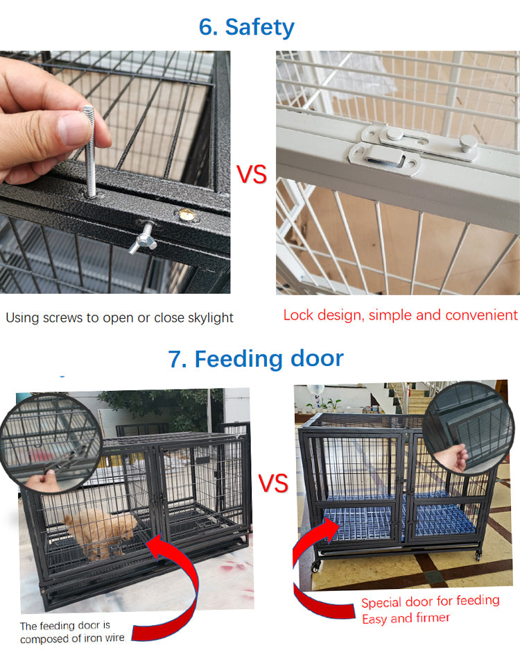 United States WAREHOUSE 7 DAYS to DOOR Metal and Glass Puppy Whelp Ing Box Large Aluminum Dog Elevated Whelp Ing Box with Fence