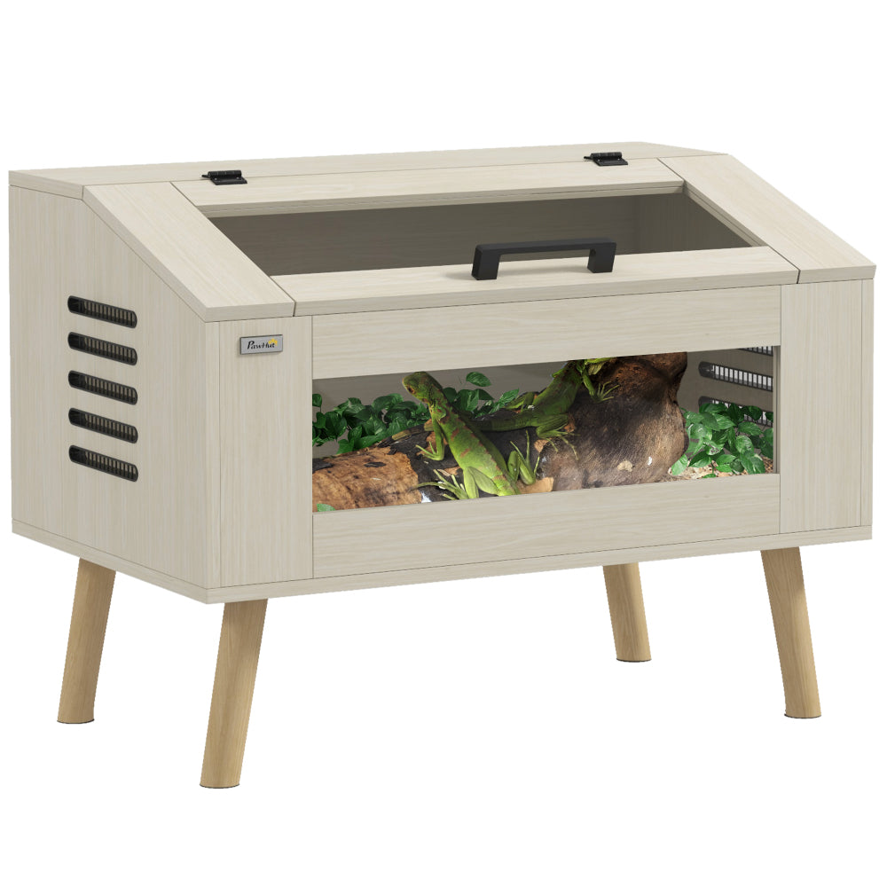 Reptile Terrarium 29 Gallon Top Opening Reptile Tank , for Snakes Lizard Chameleons Hamsters Gerbils, 31.5" X 20" X 24"