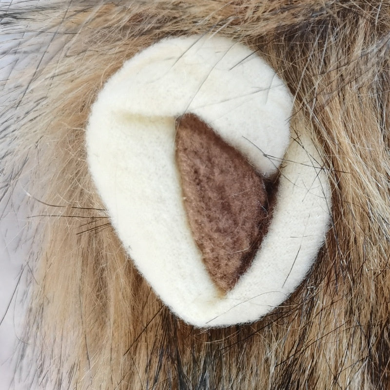 Lion Head Costume for Cats and Small Dogs with Soft Comfortable Material and Adjustable Fit for Winter Pet Apparel