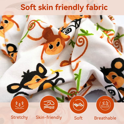 Dog Jumpsuit Cute Cartoon Animal Print Velvet Puppy Warm Clothes