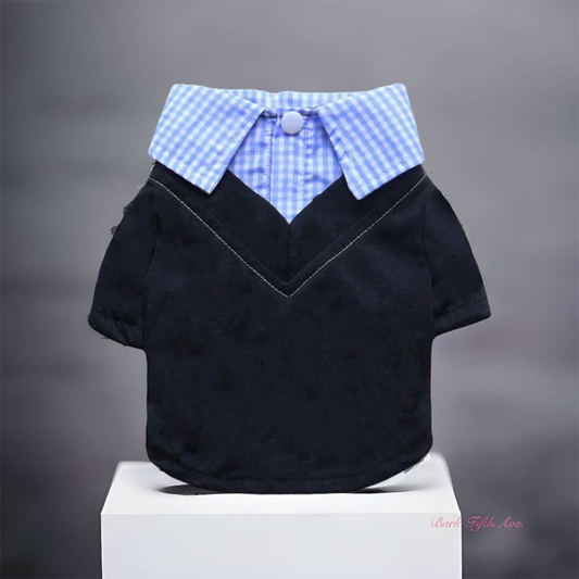 TD Dapper Boy Hawaiian Style Pet T-Shirt Polyester Dog and Cat Collar Shirt with Cool Floral Pattern XS to XXL Sizes Available