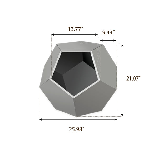 25.98"Modern Pet Furniture Cat Carrier  Side Table, Sofa Side Table, Planter MDF Multifunctional Furniture, Cement Gray