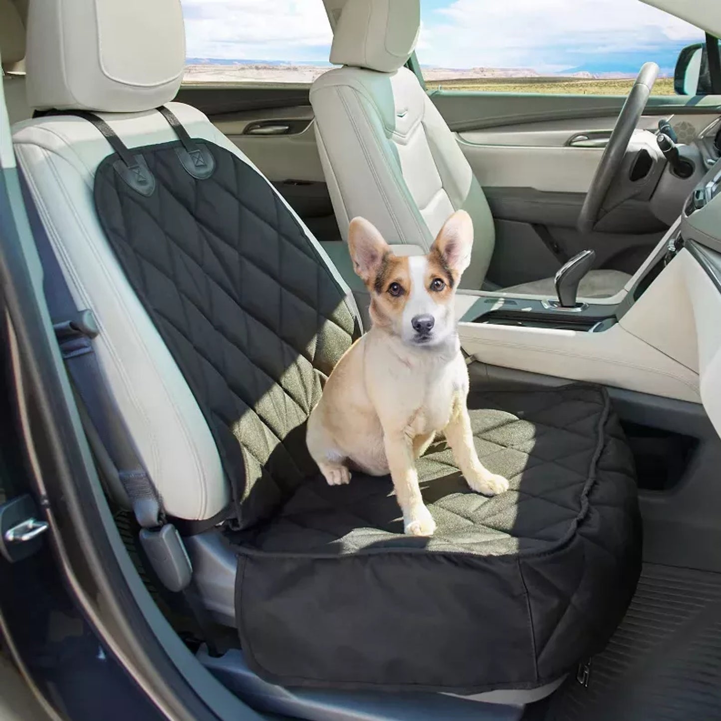 TD GOOPAWS Waterproof Dog Front Car Seat Cover Scratch Proof and Non-Slip Durable Pet Seat Cover for Cats for Trucks and SUVs