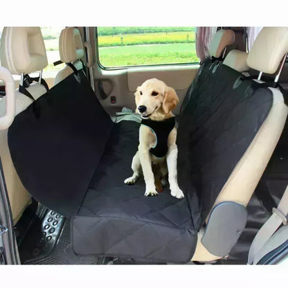 TD JESPET Black Dog Car Seat Cover Oxford Material Protector for Cars Trucks SUVs Car Travel with Pets