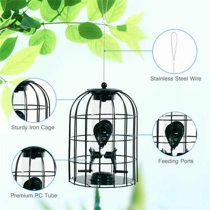 Durable Stainless Steel Green Wild Bird Feeder Long-Lasting and Weatherproof