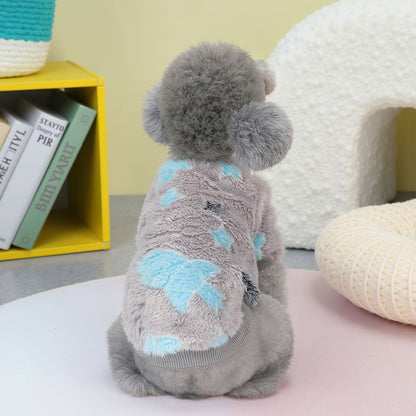 Warm Winter Dog Jumpsuit Soft Velvet Puppy Sweater Reflective Breathable D2008