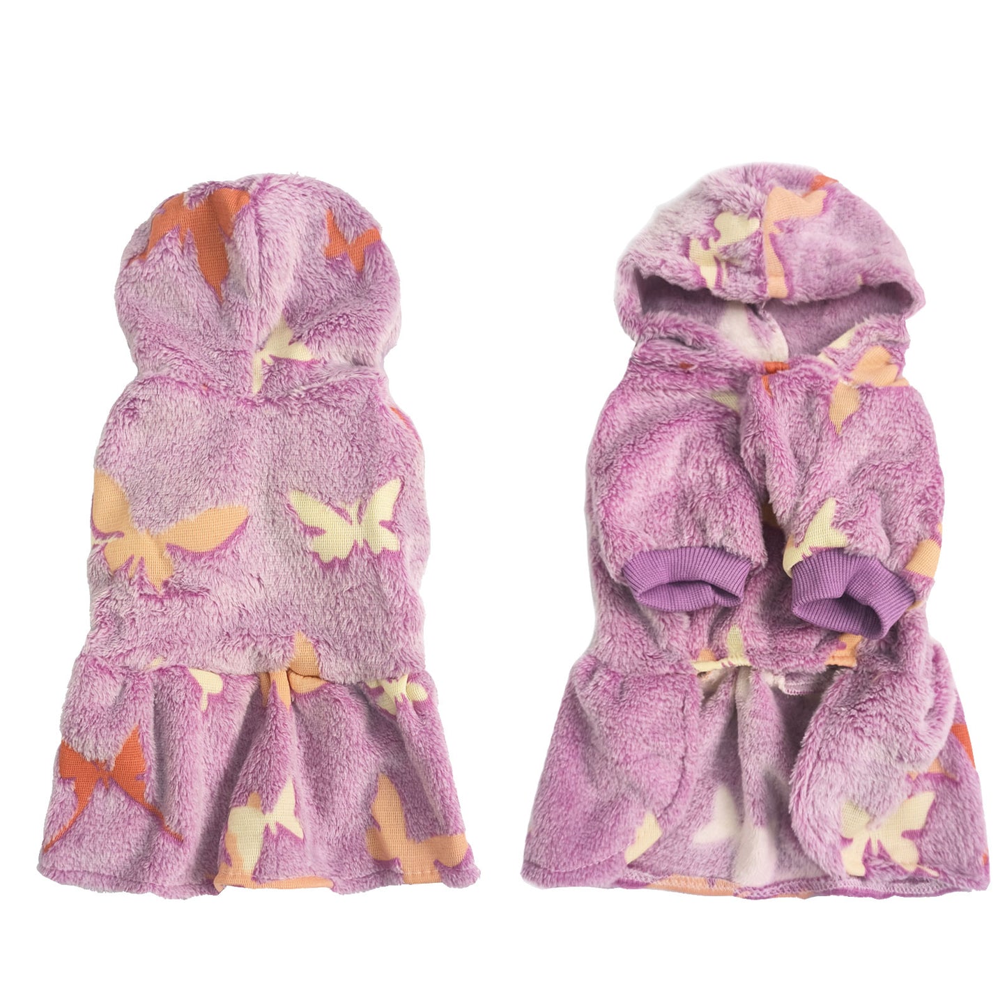 Warm Winter Dog Skirt Soft Velvet Puppy Clothes Reflective Breathable