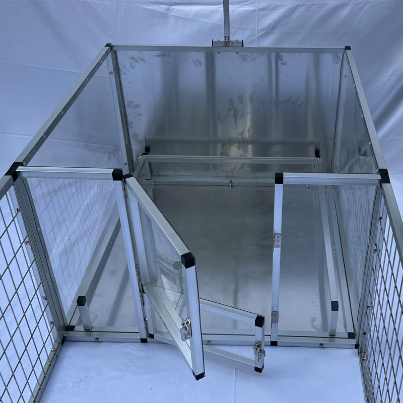 United States WAREHOUSE 7 DAYS to DOOR Metal and Glass Puppy Whelp Ing Box Large Aluminum Dog Elevated Whelp Ing Box with Fence