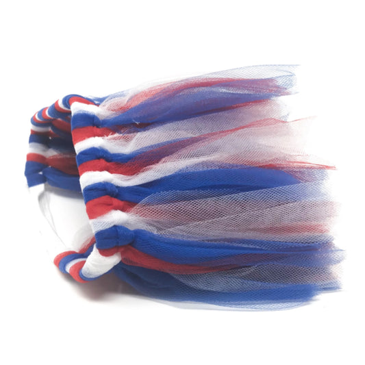 TD XS Size Dog Tutu Skirt in Red/White/Blue for 4th of July Pet Clothes