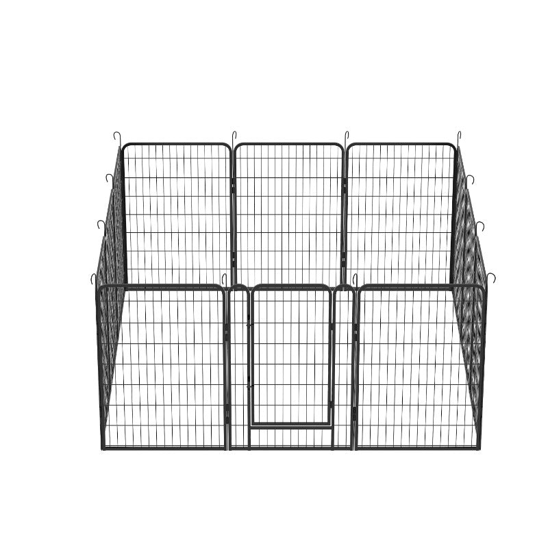 12 Panels Heavy Duty Metal Playpen with Door,39.37"H Dog Fence Pet Exercise Pen for Outdoor