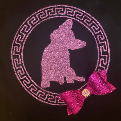 TD Glitterazzi Frenchie Tee Premium Pet Clothes with Glitter Accent