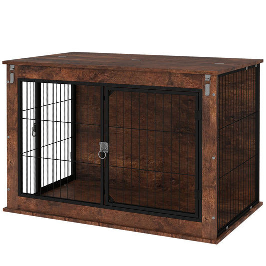Wooden Dog Crate Durable and Stylish Dog Cage for Comfortable Living