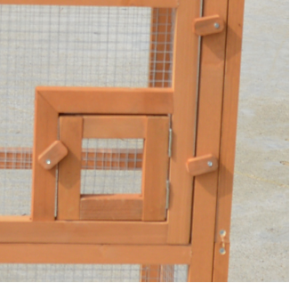 Easy Cleaning Wooden Poultry Hutch Rabbit Cage Waterproof Chicken Coop Hen House with Nesting Box for Yard