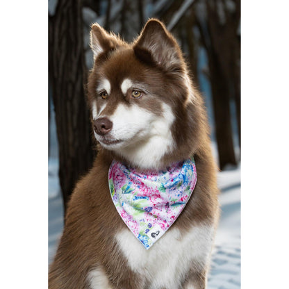 TD Hydrangea Haven Dog Bandana Stylish Pet Clothes for Canine Comfort
