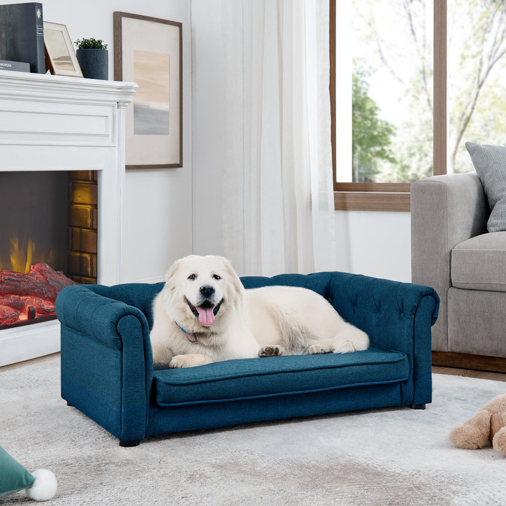 Elegant Rectangle Pet Bed for Small and Medium  Dogs, Durable Elevated Dog Sofa Bed, Comfortable Dog Couch