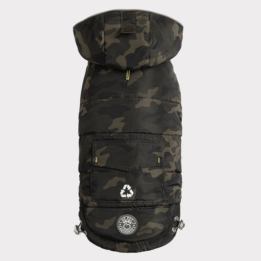 TD GF Pet Recycled Parka Classic XL/XXL Dog Coats Solid Pattern Autumn Winter Accessory Made Polyester Cotton Fleece Cloth