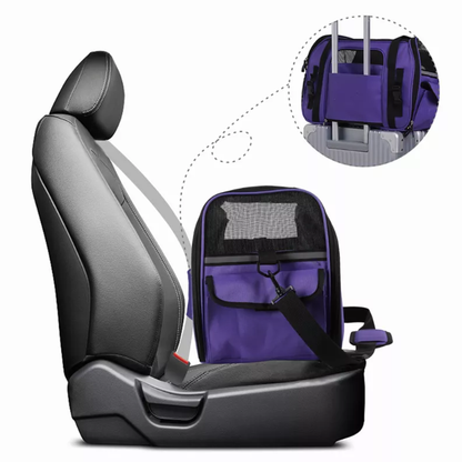 TD JESPET Airline Approved Cat and Dog Carrier Soft-Sided Collapsible Travel Handbag for Small Dogs Cats Car Seat Pet Carrier