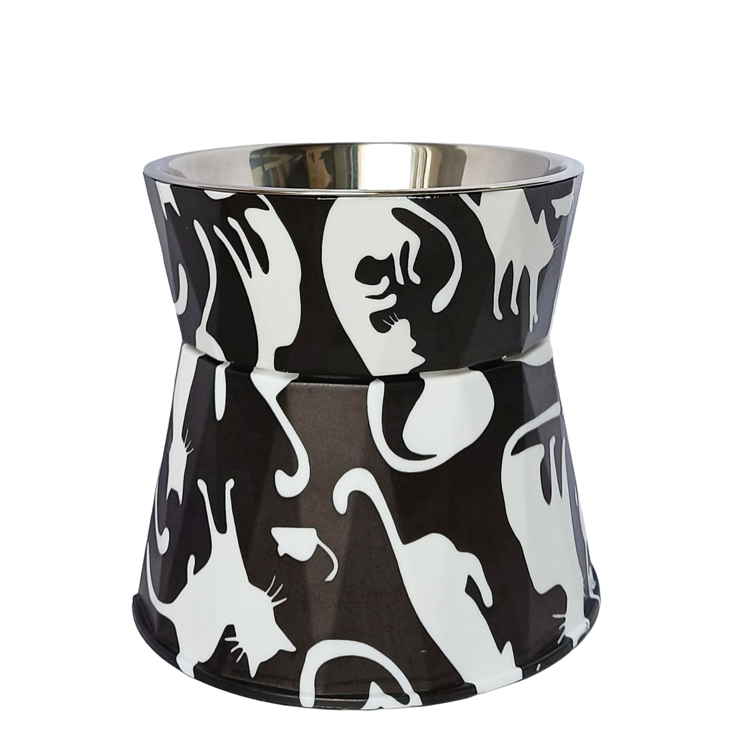 6" Anti-Vomiting Stainless Steel Pet Bowl for Small and Medium Dogs and Cats - Non-slip, Modern Design with Spine Protection