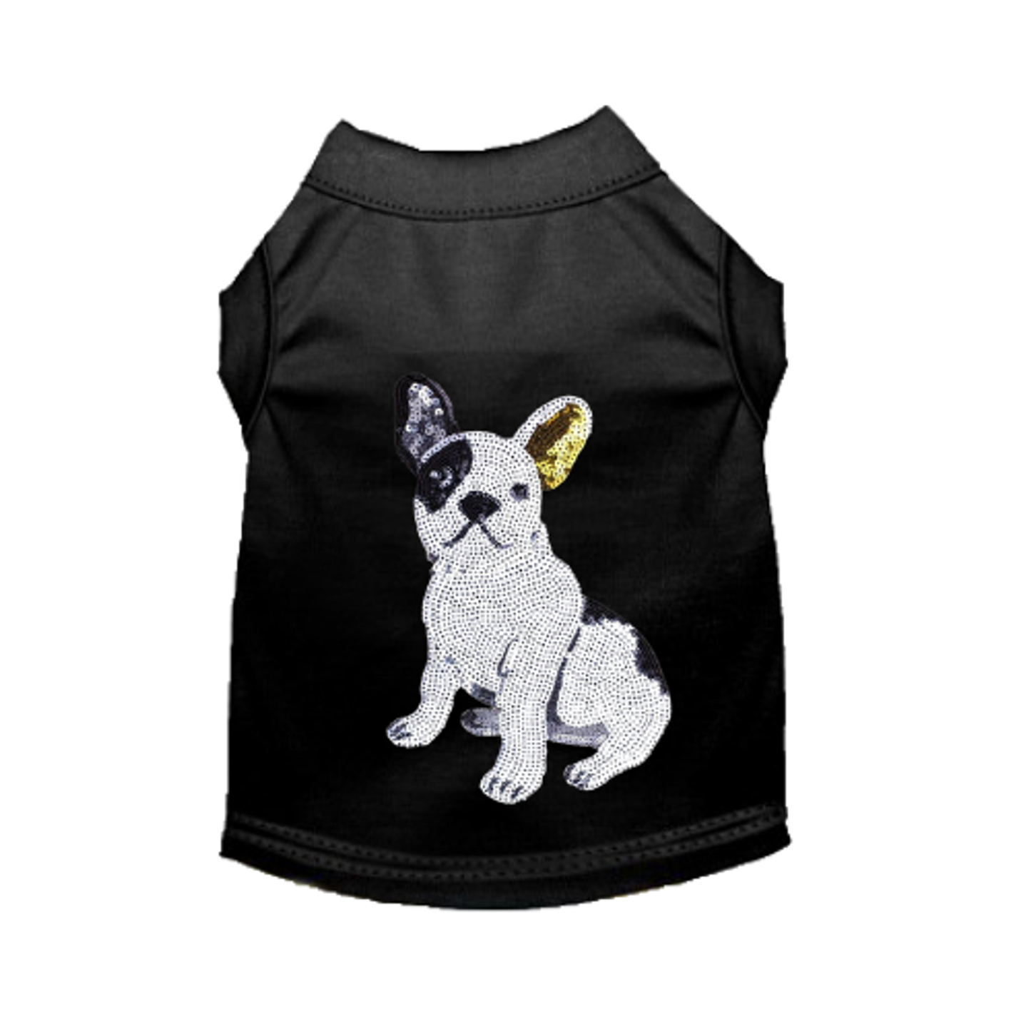 TD Frenchie Sequin Pet Tee Stylish and Comfortable Clothing for Your Furry Friend
