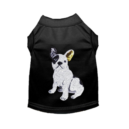 TD Frenchie Sequin Pet Tee Stylish and Comfortable Clothing for Your Furry Friend