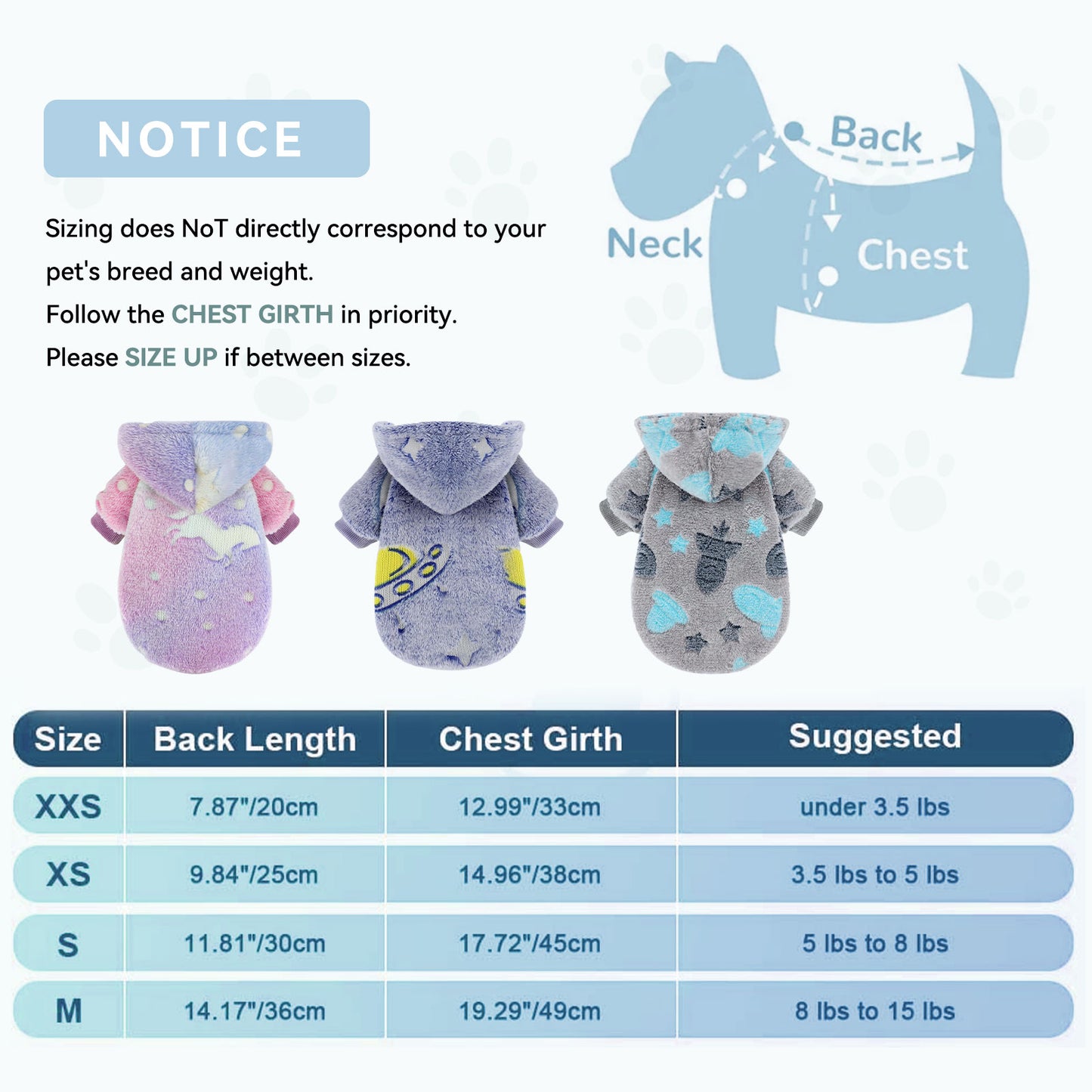Warm Winter Dog Hoodie Soft Velvet Puppy Sweater Reflective Breathable