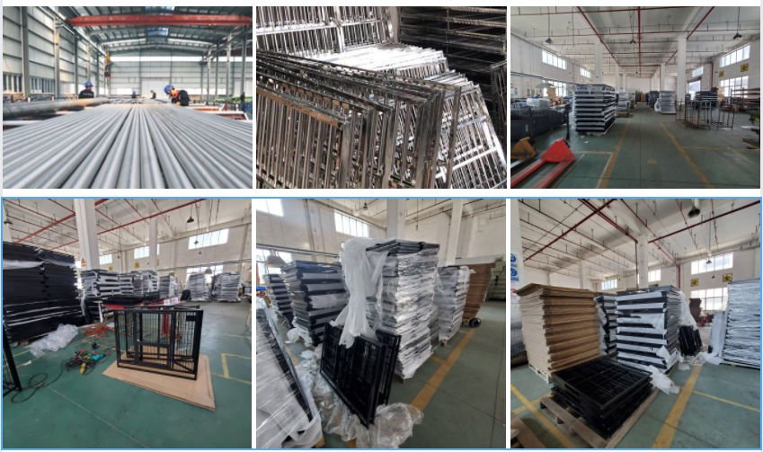 United States WAREHOUSE 7 DAYS to DOOR Metal and Glass Puppy Whelp Ing Box Large Aluminum Dog Elevated Whelp Ing Box with Fence